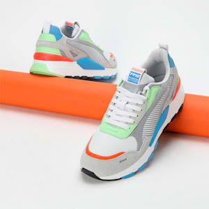 RS 3.0 Future Vintage Unisex Sneakers, PUMA White-Speed Green, extralarge-IND