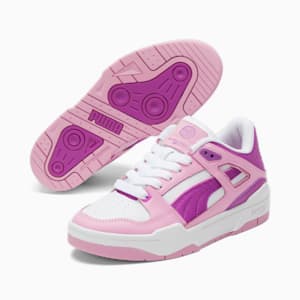 Zapatos deportivos Slipstream Rose para niños grandes, PUMA White-PRISM PINK-Byzantium