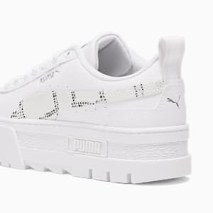 Mayze Snake Big Kids' Sneakers, PUMA White-Feather Gray, extralarge
