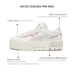Mayze Crashed PRM Women's Sneakers, Warm White, extralarge-IND