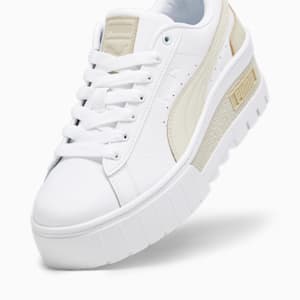 ウィメンズ メイズ ウェッジ ラグジュアリー スニーカー, PUMA White-Granola, extralarge-JPN