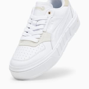 Zapatos deportivos Cali Court Match para mujer, PUMA White-Granola, extragrande