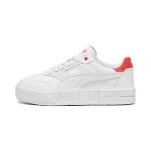 ウィメンズ プーマ CALI コート マッチ スニーカー, PUMA White-Tart Cherry, extralarge-JPN