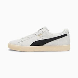 Clyde Hairy Suede Sneakers, Sedate Gray-Cashew, extralarge-IND