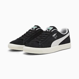 Clyde Hairy Suede Sneakers, PUMA Black-Frosted Ivory, extralarge-IND