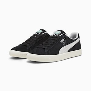 Clyde Hairy Suede Unisex Sneakers, PUMA Black-Frosted Ivory, extralarge-IND