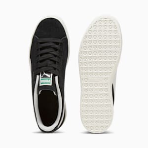 Clyde Hairy Suede Sneakers, PUMA Black-Frosted Ivory, extralarge-IND