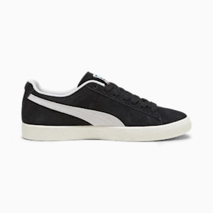 Clyde Hairy Suede Unisex Sneakers, PUMA Black-Frosted Ivory, extralarge-IND