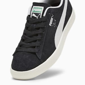 Clyde Hairy Suede Sneakers, PUMA Black-Frosted Ivory, extralarge