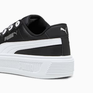 Smash Platform V3 Thick Lace Women's Sneakers, PUMA Black-PUMA White-PUMA Silver, extralarge