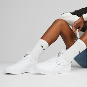 Carina 2.0 Pop Up Metallics Women's Sneakers, PUMA White-Matte Silver-PUMA Silver, extralarge-IND