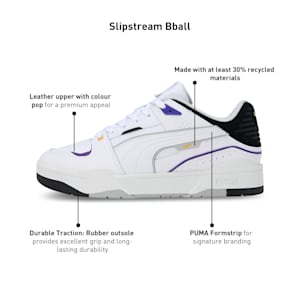 Slipstream Unisex Bball Sneakers, PUMA White-PUMA Black, extralarge-IND