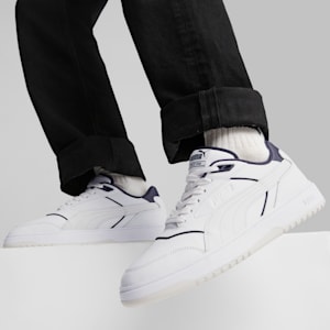 PUMA Doublecourt Men's Sneakers, PUMA White-New Navy, extralarge