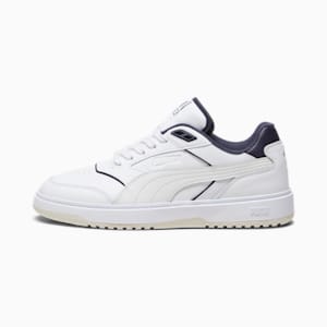 Tenis deportivas PUMA Doublecourt para hombre, PUMA White-New Navy, extralarge