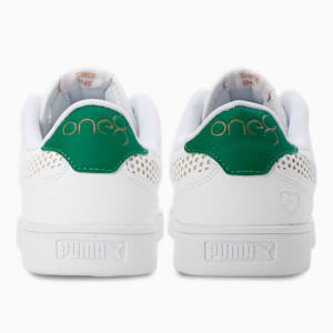 PUMA x one8 Shuffle Better V3 Men's Sneakers, PUMA White-Amazon Green-Puma Team Gold, extralarge-IND