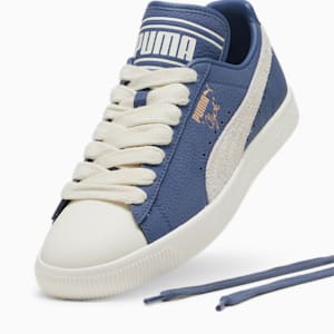 Zapatos deportivos PUMA x RHUIGI Clyde, Pristine-Pristine-Inky Blue, extragrande