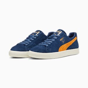 Clyde OG PUMA 75th Year Anniversary Celebration Sneakers, Persian Blue-Orange Brick, extralarge