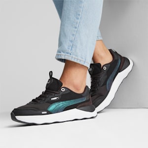 ウィメンズ ランテイムド プラットフォーム リージェント ロマンス スニーカー, PUMA Black-Flat Dark Gray-PUMA White, extralarge-JPN