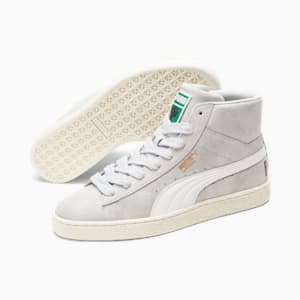 PUMA NYC Suede Mid Park Flagship Men's Sneaker, Harbor Mist-Pristine-Warm White, extralarge
