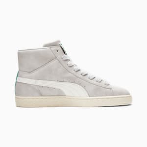 PUMA NYC Suede Mid Park Flagship Men's Sneaker, Harbor Mist-Pristine-Warm White, extralarge