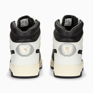 SLIPSTREAM MID PRM 75th Anniversary Edition Unisex Sneakers, Blanc de Blanc-PUMA Black-PUMA Gold, extralarge-IND