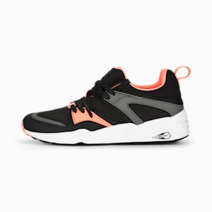 ユニセックス 75周年記念モデル ブレイズ オブ グローリー スニーカー, PUMA Black-Flat Medium Gray-Fluro Peach Pes, extralarge-JPN