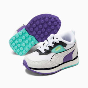 Rider FV Daytona Toddlers' Sneakers, PUMA White-Flat Dark Gray-Electric Peppermint, extralarge