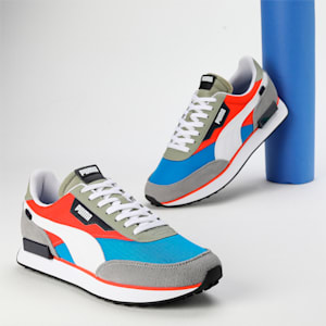 Future Rider Play On Unisex Sneakers, Racing Blue-Hot Heat, extralarge-IND