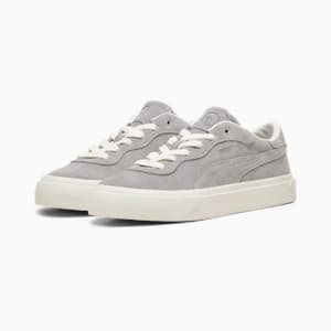 Capri Royale Suede Sneakers, Concrete Gray-Frosted Ivory, extralarge