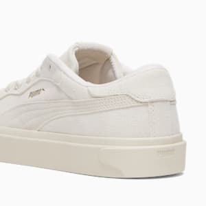 Capri Royale Suede Sneakers, PUMA White-Warm White-Frosted Ivory-PUMA Gold, extralarge