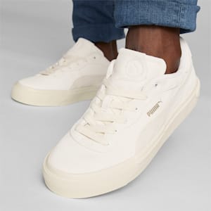 Capri Royale Suede Sneakers, PUMA White-Warm White-Frosted Ivory-PUMA Gold, extralarge