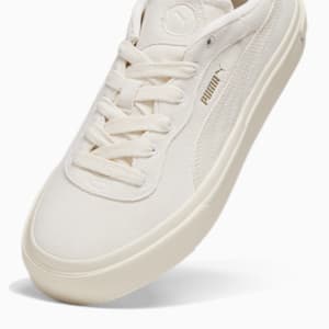 Capri Royale Suede Sneakers, PUMA White-Warm White-Frosted Ivory-PUMA Gold, extralarge