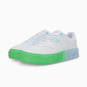 Cali Court Beach Days Women's Sneakers, PUMA White-Spring Fern, extralarge-IND