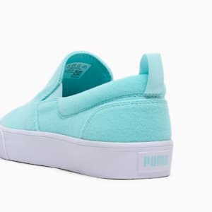 Bari Terry Slip-On Comfort Women's Shoes, Safe Lake-PUMA White, extralarge