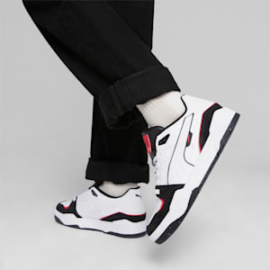 Slipstream Bball Mix Unisex Sneakers, PUMA White-PUMA Black, extralarge-IND