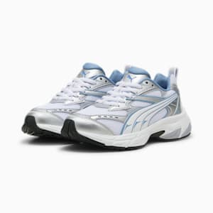 PUMA Morphic Big Kids' Sneakers, PUMA White-Zen Blue-PUMA Silver, extralarge