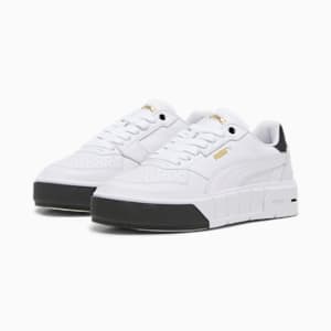 ウィメンズ プーマ CALI コート レザー スニーカー, PUMA White-PUMA Black, extralarge-JPN