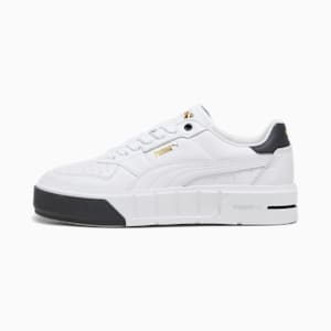 ウィメンズ プーマ CALI コート レザー スニーカー, PUMA White-PUMA Black, extralarge-JPN