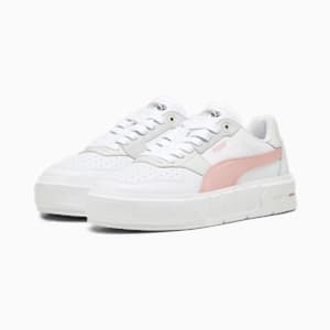 PUMA Cali Court Leather Women's Sneakers, PUMA White-Future Pink, extralarge-IND