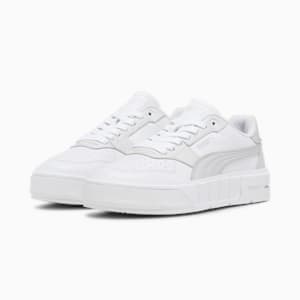 PUMA Cali Court Leather Women's Sneakers, PUMA White-Cool Light Gray, extralarge-IND