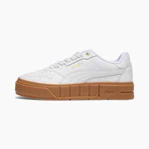 Tenis Cali Court Match para mujer, PUMA White-PUMA White-PUMA Gold, extralarge