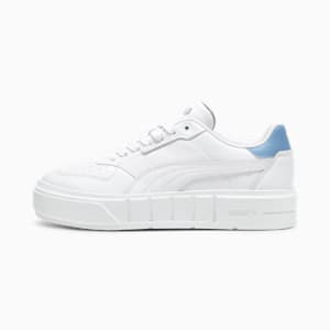 PUMA Cali Court Leather Women's Sneakers, PUMA White-Zen Blue, extralarge