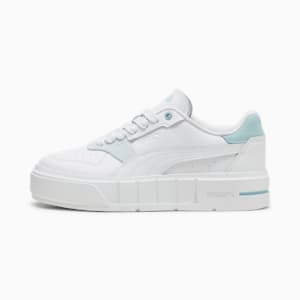 Cali Court Match Big Kids' Sneakers, PUMA White-Turquoise Surf, extralarge