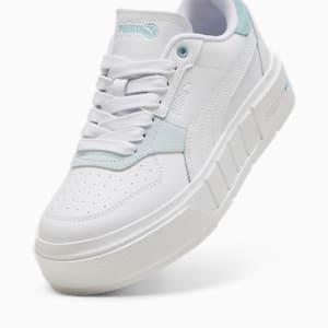 Cali Court Match Big Kids' Sneakers, PUMA White-Turquoise Surf, extralarge