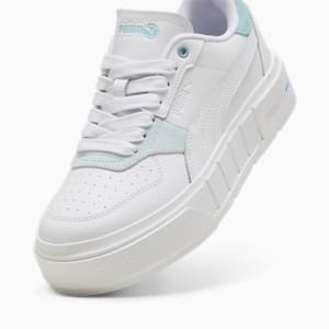 Tenis juvenil Cali Court Match, PUMA White-Turquoise Surf, extralarge