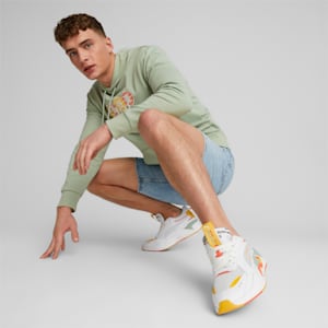 RS-X Brand Love Men's Sneakers, PUMA White-Yellow Sizzle, extralarge