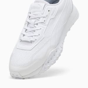 Blktop Rider Leather Unisex Sneakers, PUMA White-Glacial Gray, extralarge-IND