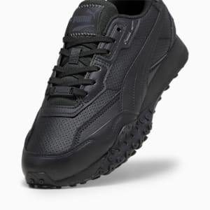 Blktop Rider Leather Unisex Sneakers, PUMA Black-Shadow Gray, extralarge-IND