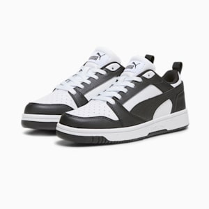 Rebound V6 Lo Big Kids' Sneakers, PUMA White-PUMA Black, extralarge