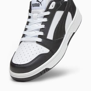 Rebound V6 Lo Youth Sneakers, PUMA White-PUMA Black